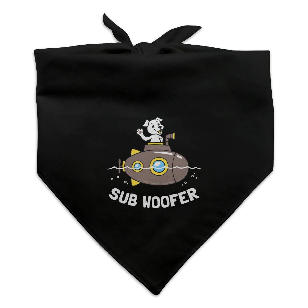 Funny Sub Woofer Dog Submarine Bandana - Humorous Pet Bandana for Dogs - Perfect for Pet Costumes, Halloween & Playtime