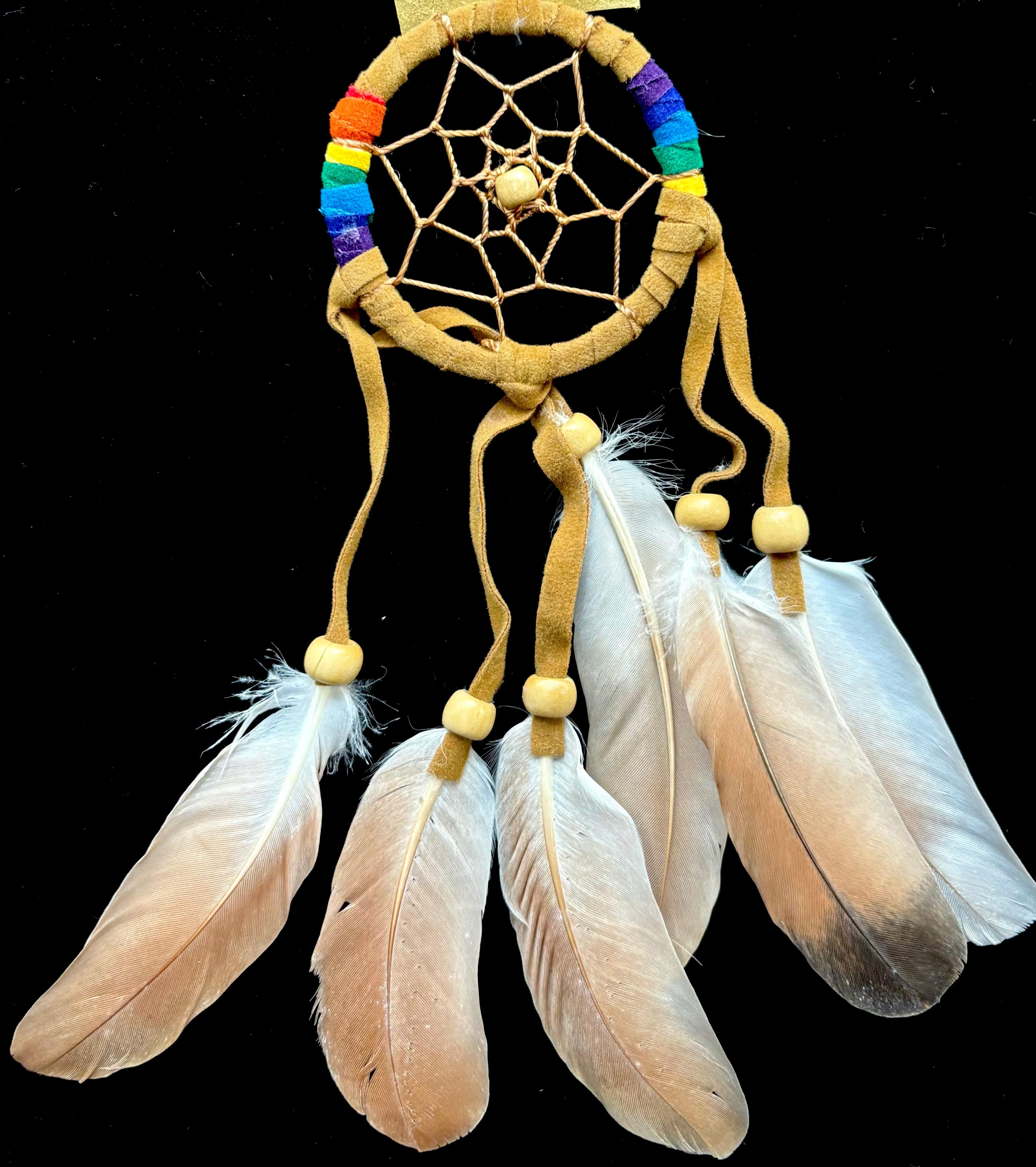 Authentic Handmade Brown Dream Catcher - Native American Inspired Wall Hanging Decor for Bedroom, Nursery & Boho Home Decor | Perfect for Spiritual Protection & Positive Energy