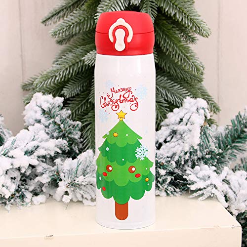 Vacuum Insulated Christmas Travel Mug - Stainless Steel Thermal Cup for Hot & Cold Drinks - Perfect for Holiday Gifts, Office Use & Outdoor Activities