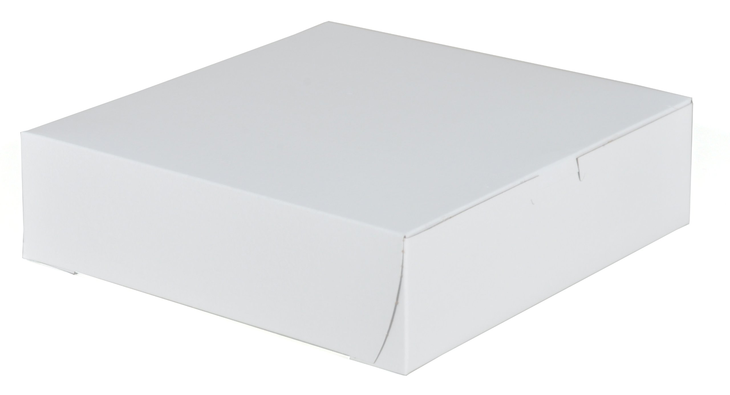 Premium White Clay-Coated Kraft Bakery Box 9x9x2.5 Inches - Lock Corner Design - Case of 250 - Ideal for Cupcakes, Cookies & Pastry Packaging - Eco-Friendly Food Storage Solution for Bakeries & Cafes