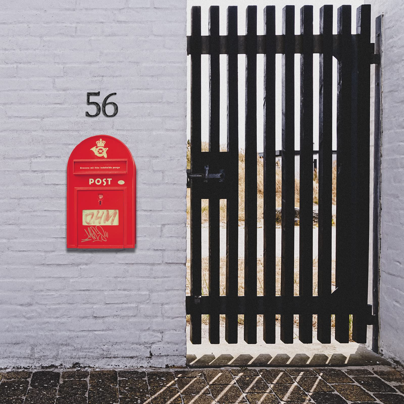 5 Inch High Solid Hammered Cast Iron House Numbers - Unique Black Address Plaque for Mailbox, Front Door & Home Decor (Number 7) | Weatherproof Outdoor Signage for Easy Visibility