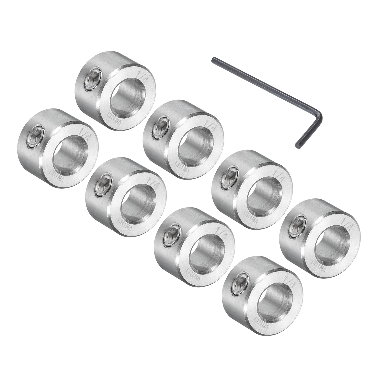 8PCS 304 Stainless Steel Set Screw Shaft Collar 1/4