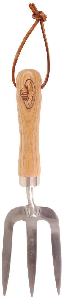 Esschert Design GT10 Hand Fork - Stainless Steel Garden Hand Fork for Weeding, Planting & Digging - Perfect for Small Gardens, Flower Beds & Potting Plants