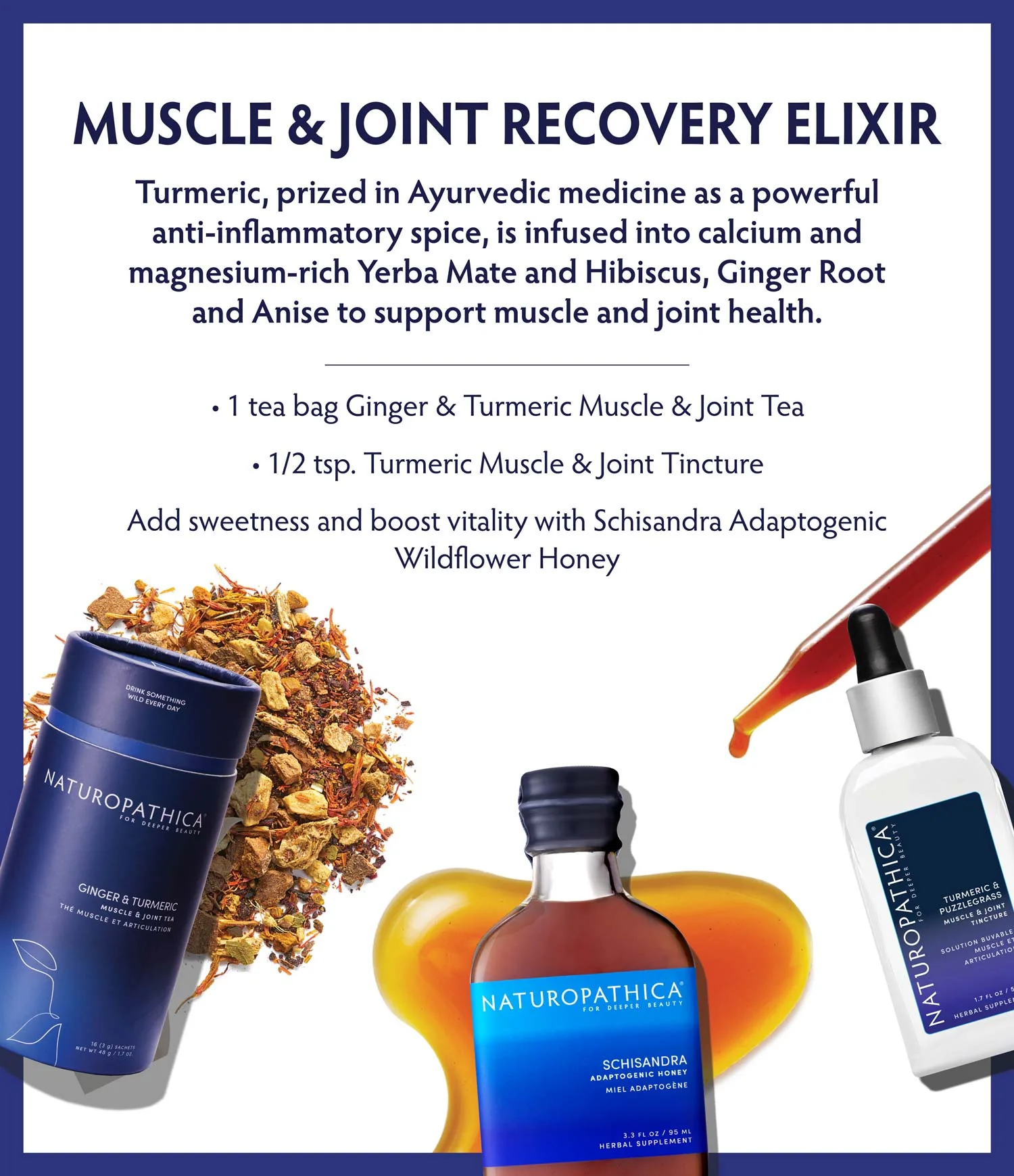 Naturopathica Turmeric & Puzzlegrass Muscle & Joint Relief Tincture - Natural Pain Relief for Arthritis, Sore Muscles & Joint Discomfort - Perfect for Athletes, Active Lifestyles & Post-Workout Recovery