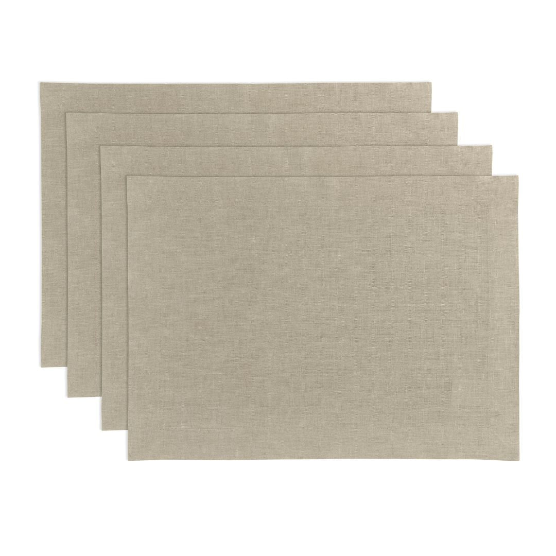 Eco-Friendly Linen Placemats Set of 6 - Premium Natural Table Mats for Dining, Kitchen, and Party Decor - Washable & Durable Home Tableware for Everyday Use and Special Occasions