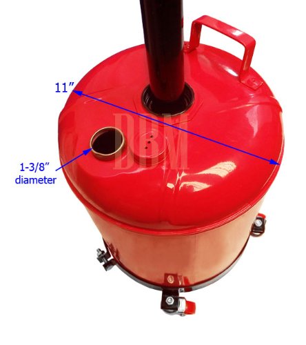 5 Gallon Oil Drain Dolly - Heavy Duty Steel Drain Tank for Automotive & Industrial Use - Perfect for Oil Changes, Fluid Draining & Workshop Maintenance