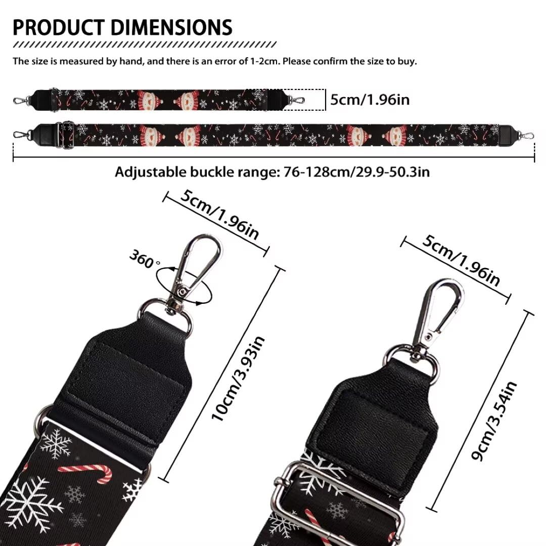 Christmas Snowman Adjustable Purse Strap - Pineapple Pattern Wide Replacement Bag Straps for Canvas Crossbody Bags, Messenger Bags & Shoulder Handbags - Perfect for Holiday Gifts & Winter Fashion Accessories