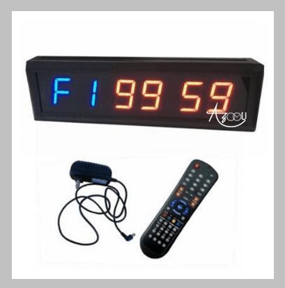 AZOOU Digital LED Wall Clock with Remote Control - Gym Timer, Boxing Stopwatch, Tabata Workout Clock for Fitness Training | Perfect for Home Gym, Boxing Studio & CrossFit Workouts