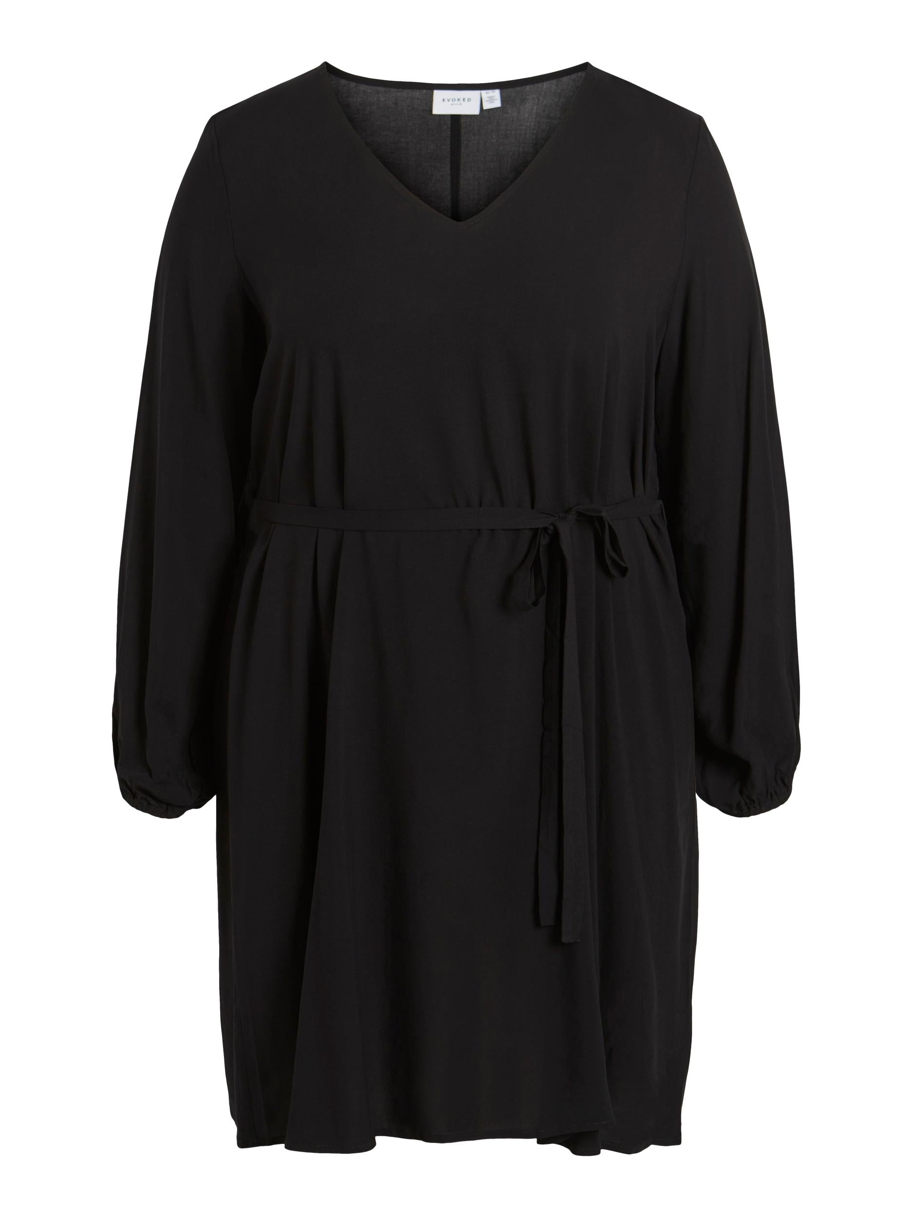 NUALA V Neck Dress for Women - Elegant Black Party Dress - Perfect for Evening Events, Weddings & Special Occasions