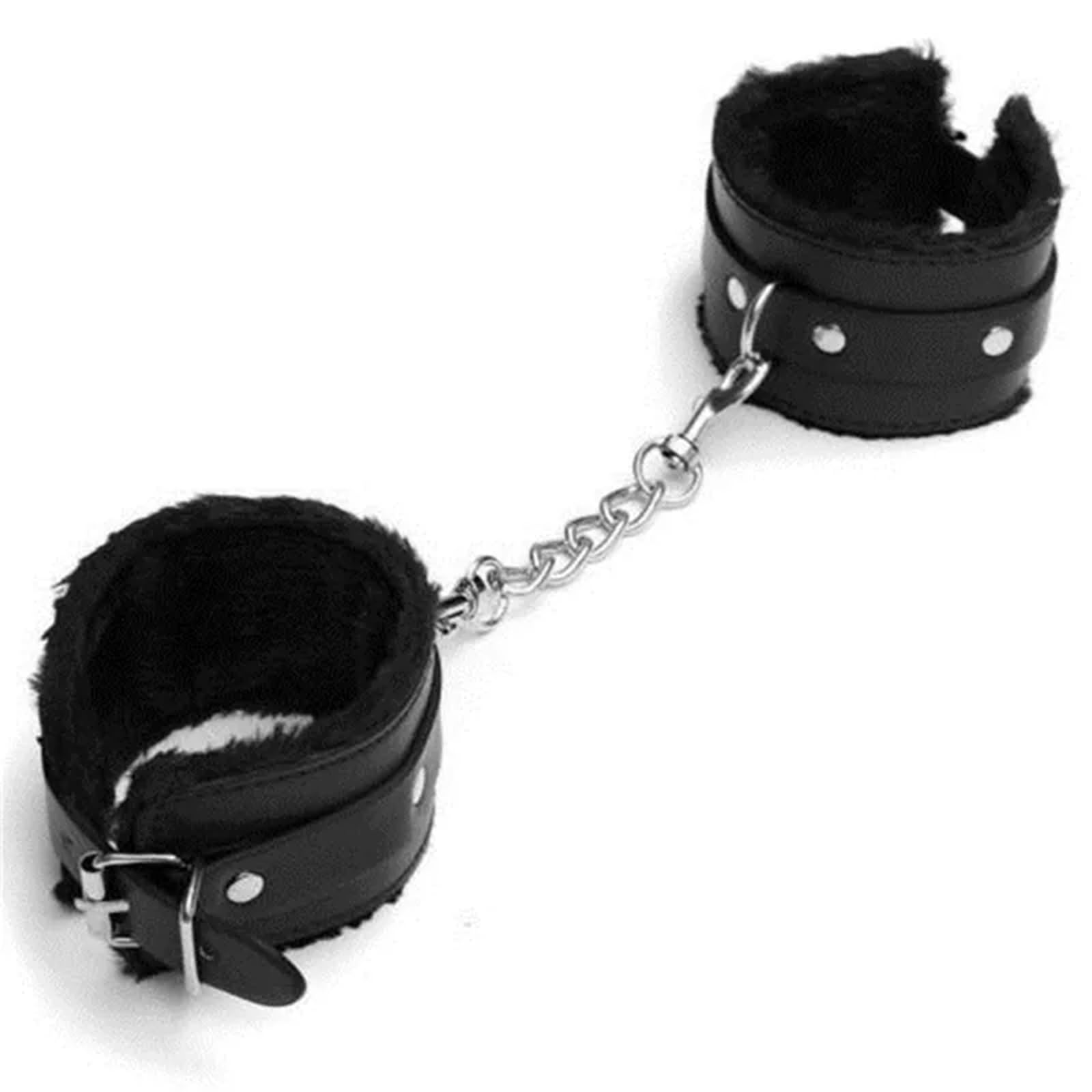 Fluffy Fitness Wrist Cuffs - 2 Pairs Soft Plush Exercise Bracelets with Detachable Leash Chain for Yoga, Gym Workouts & Home Training | Perfect for Strength Training, Resistance Exercises & Couple Fitness Activities