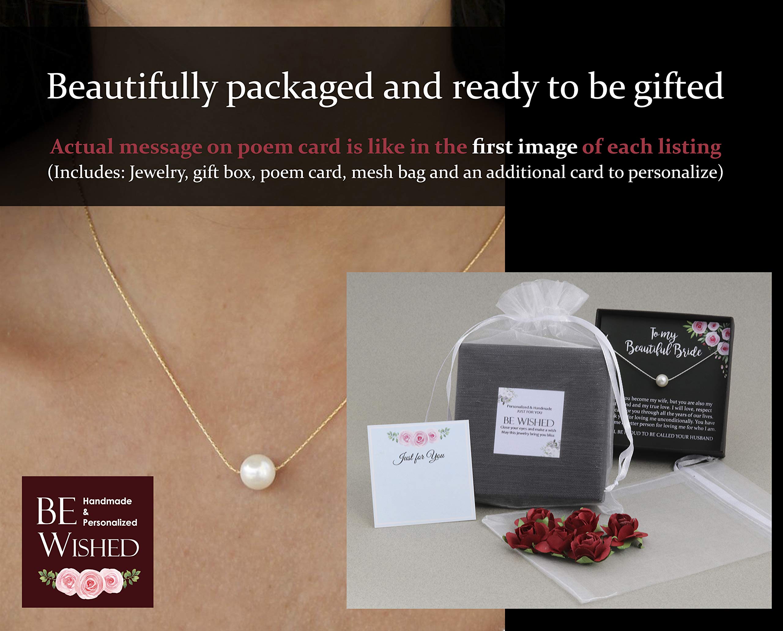 Personalized Pearl Necklace for Sister - Meaningful Sister Gift from Brother or Sister | Elegant Jewelry for Birthday, Anniversary & Special Occasions