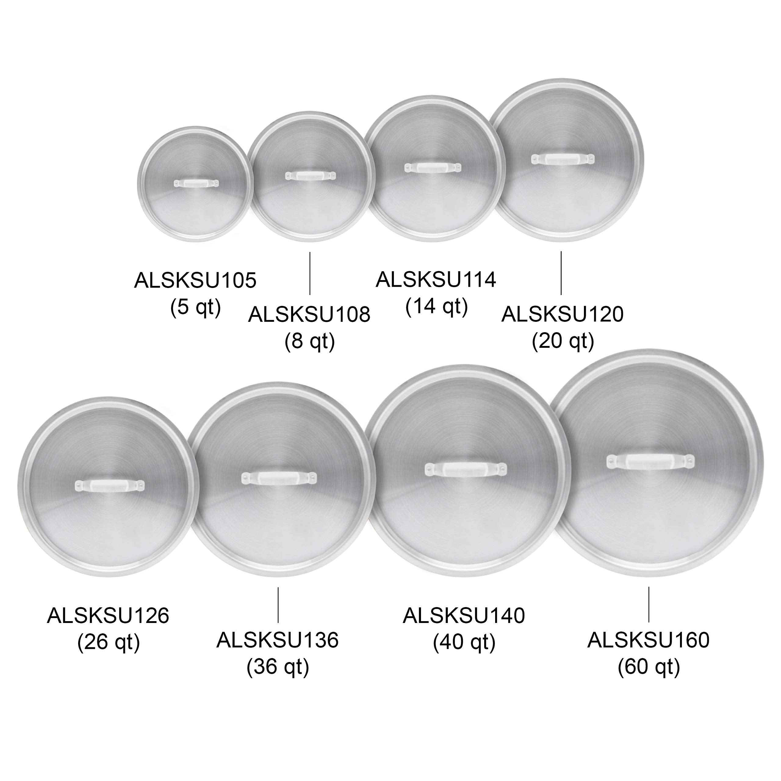 60 Qt Aluminum Sauce Pot Lid - Durable & Heat-Resistant Cover for Cooking, Canning & Food Storage - Perfect for Home Kitchens & Commercial Use