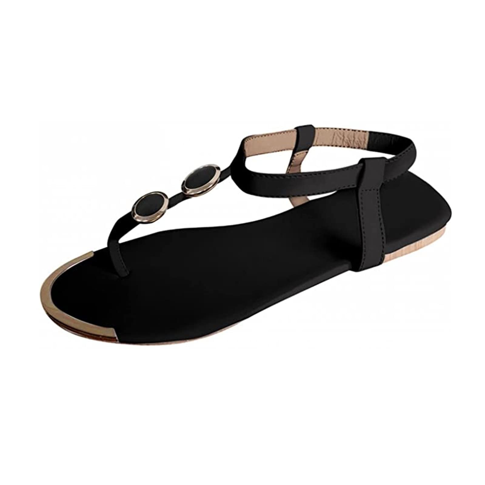 Lausiuoe Women's Summer Sandals - Casual Boho Flat Sandals with Open Toe | Comfortable Flip Flops for Beach, Vacation & Everyday Wear