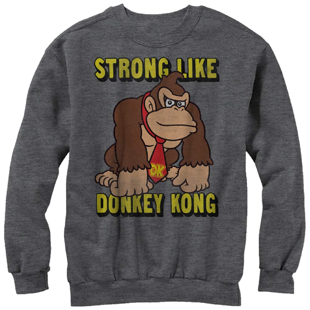 Men's Nintendo Strong Like Donkey Kong Graphic Sweatshirt | Cool Gaming Hoodie for Casual Wear & Gamer Outfits