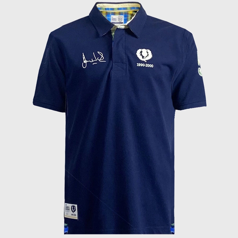 Ellis Rugby Doddie Weir Tartan Polo Shirt - Men's Classic Cotton Rugby Shirt with Tartan Design - Perfect for Casual Wear, Sports Events & Scottish Heritage Celebrations