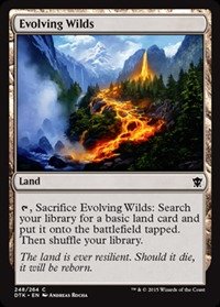 Magic The Gathering Evolving Wilds (248/264) - Dragons of Tarkir Foil Card - MTG Land Card for Deck Building & Strategy Games - Perfect for Collectors & Competitive Play
