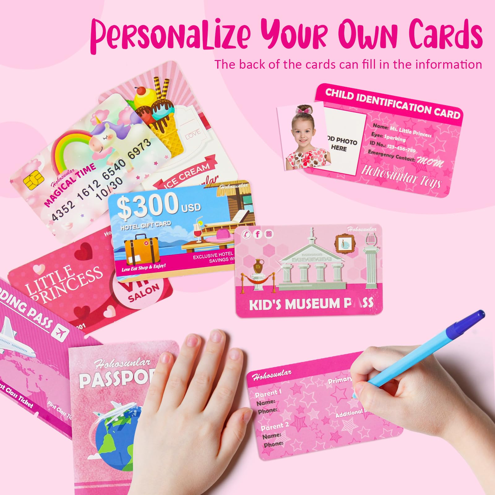 **49PCS Kids Pretend Play Purse Set with Pretend Makeup & Accessories - Princess Toy Wallet, Headset, Phone, Sunglasses, Keys, Credit Cards for Girls Age 3+ | Perfect for Birthday Gifts, Role Play & Dress-Up Fun**