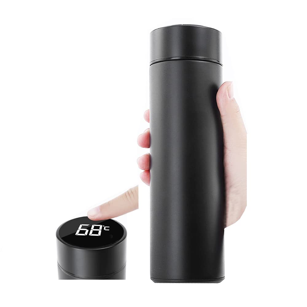 YHKJ 500ml Stainless Steel Insulated Water Bottle - Leakproof Travel Mug with Temperature Control for Hot & Cold Drinks - Perfect for Hiking, Gym, Office & Outdoor Activities