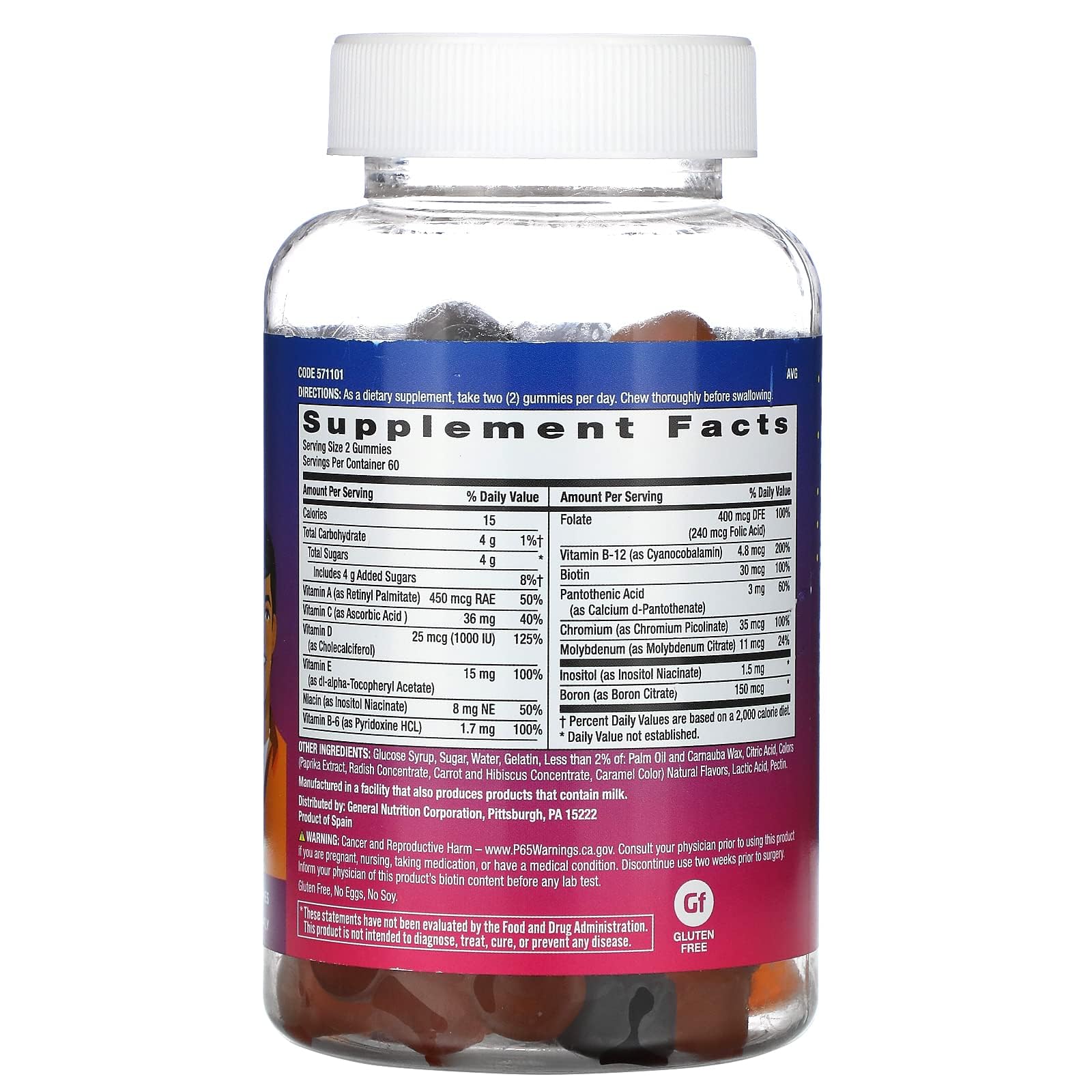 GNC Teen Multivitamin Gummies - Natural Fruit Flavor 120ct | Daily Nutrition for Active Teens