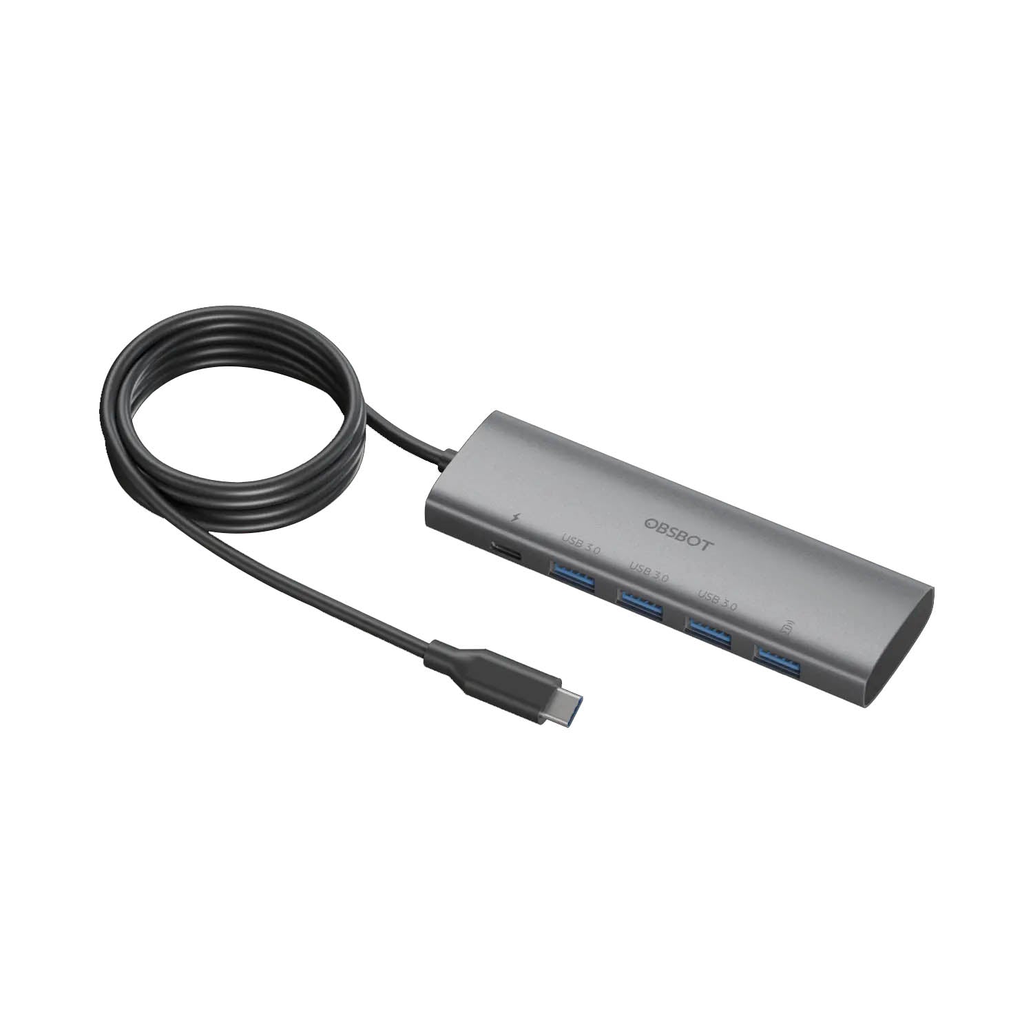 3-in-1 USB 3.0 Hub for OBSBOT Tiny 2 Cameras (OHB 2307 CW) - High-Speed Data Transfer & Charging Station for Streaming, Vlogging & Video Conferencing