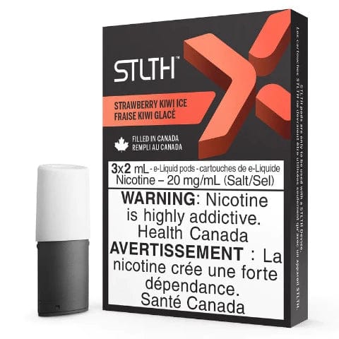 Strawberry Kiwi Ice STLTH X Pods - Bold Salt Nicotine Vape Juice for Refillable Vape Devices | Perfect for On-the-Go Vaping & Flavorful Experience