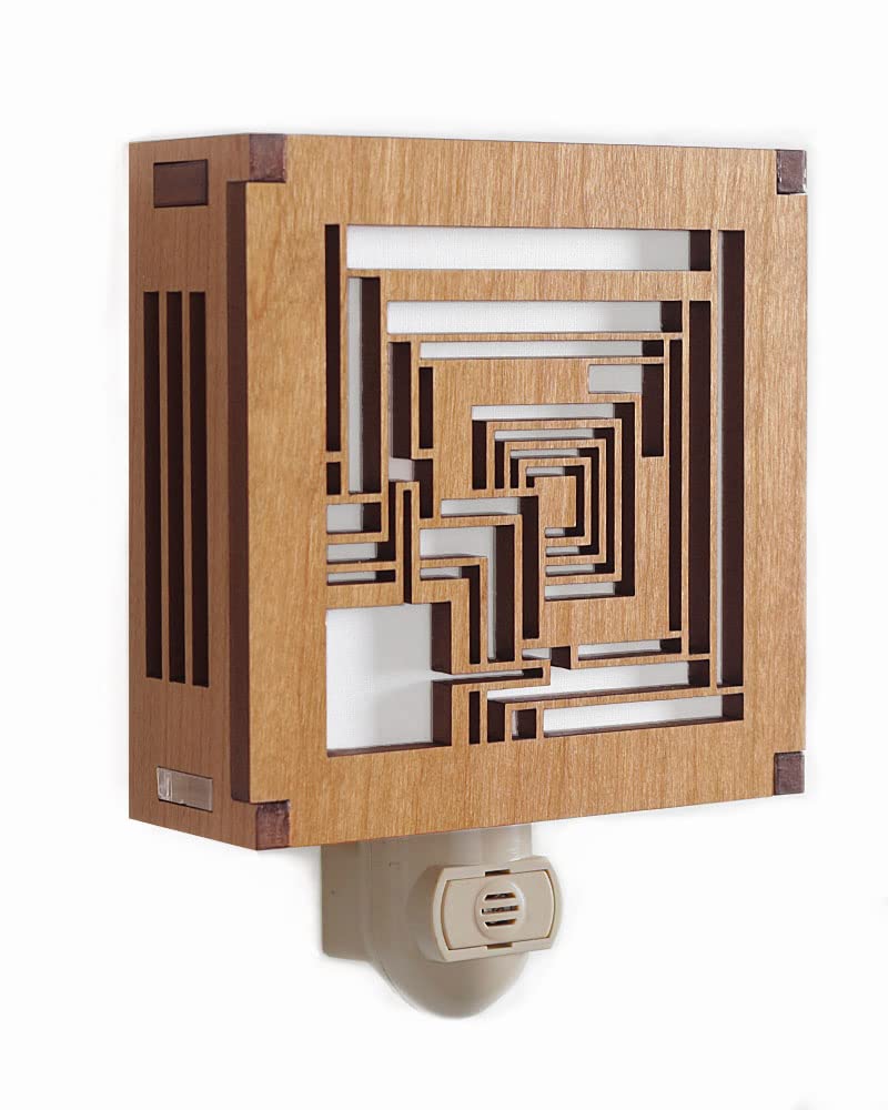 Frank Lloyd Wright Ennis House Block Night Light - Modern LED Desk Lamp for Home, Office & Bedroom Decor - Perfect for Reading, Relaxing & Nighttime Ambience