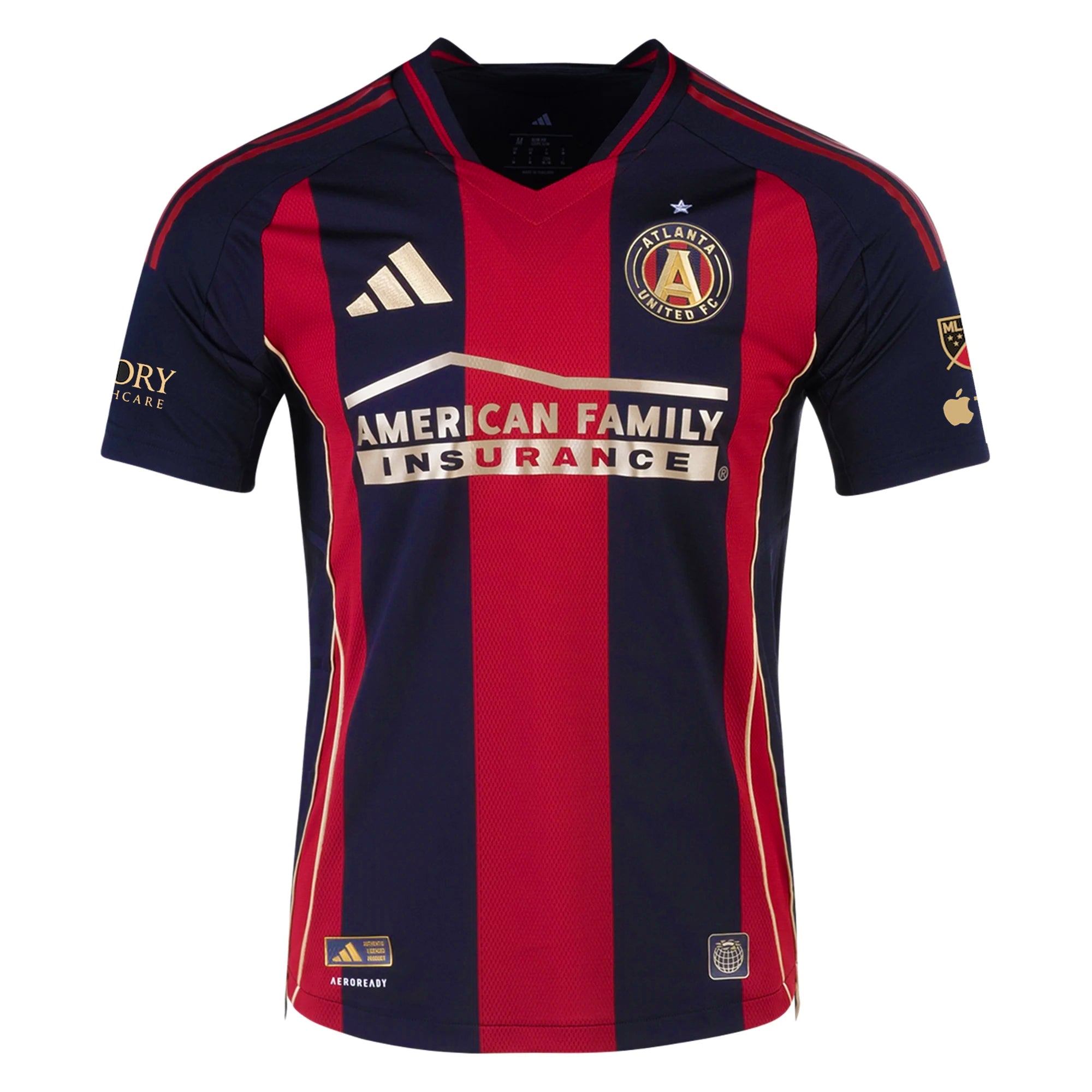 Adidas Alexey Miranchuk Atlanta United Authentic Home Jersey with MLS Patches 2025-2026 - Red & Black Soccer Shirt for Fans & Game Day Wear