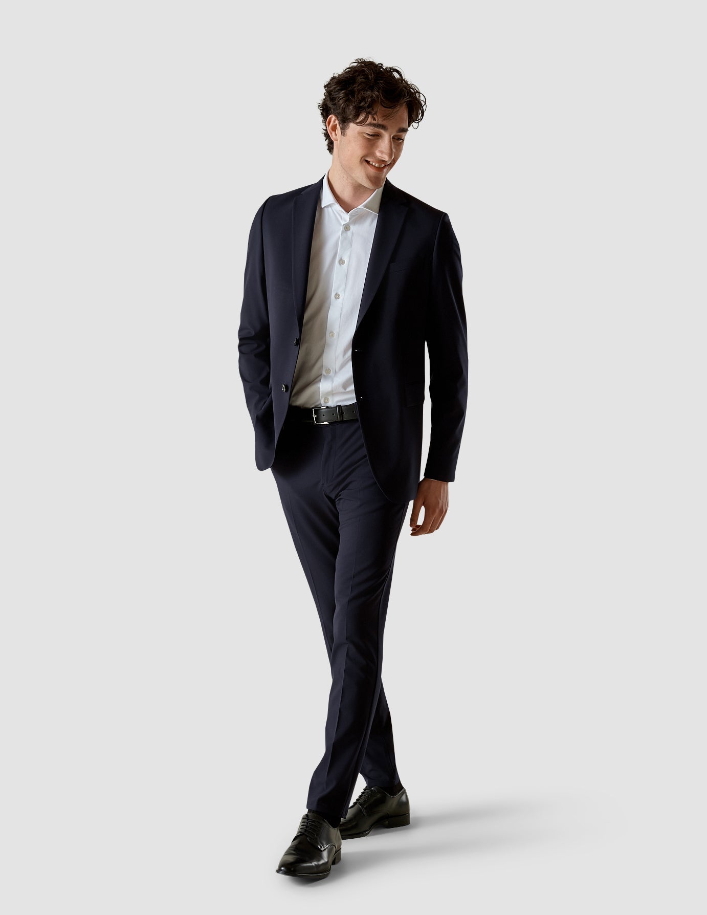 Premium Slim Fit Suit Pants for Men - Midnight Blue Formal Dress Pants for Business, Office & Wedding Attire