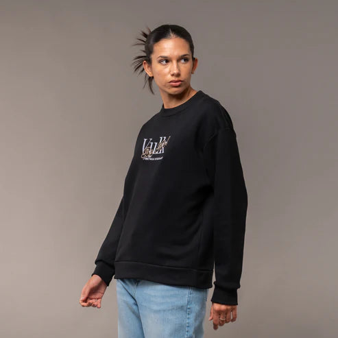 Unisex Vulk Billboard Crew Neck Sweatshirt - Black | Comfortable & Stylish Pullover for Casual Wear, Street Fashion & Everyday Outfits