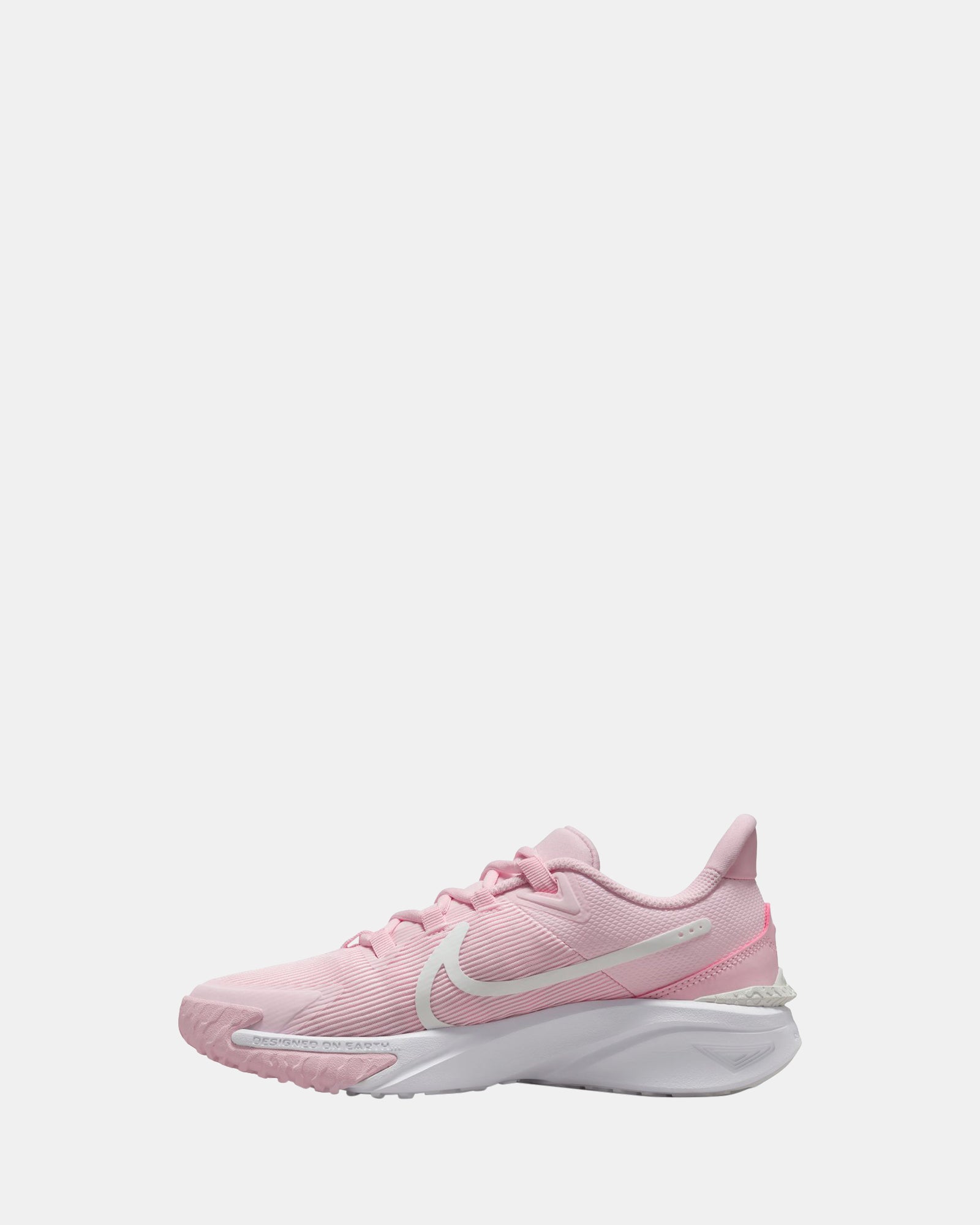 Star Runner 4 NN Grade School Running Shoes - Pink Foam & White Cushion Sneakers for Girls, Comfortable Athletic Shoes for School, Sports & Daily Wear