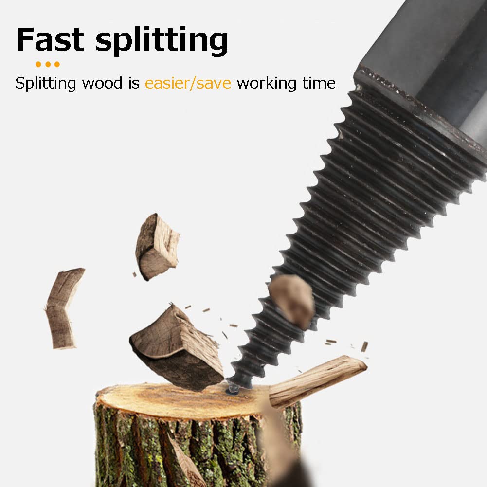 2Pcs 32mm Wood Splitting Drill Bit - Heavy Duty Firewood Splitter & Kindling Splitter for Log Splitting | Perfect for Fireplace, Camping, Wood Stove & DIY Wood Chopping Projects