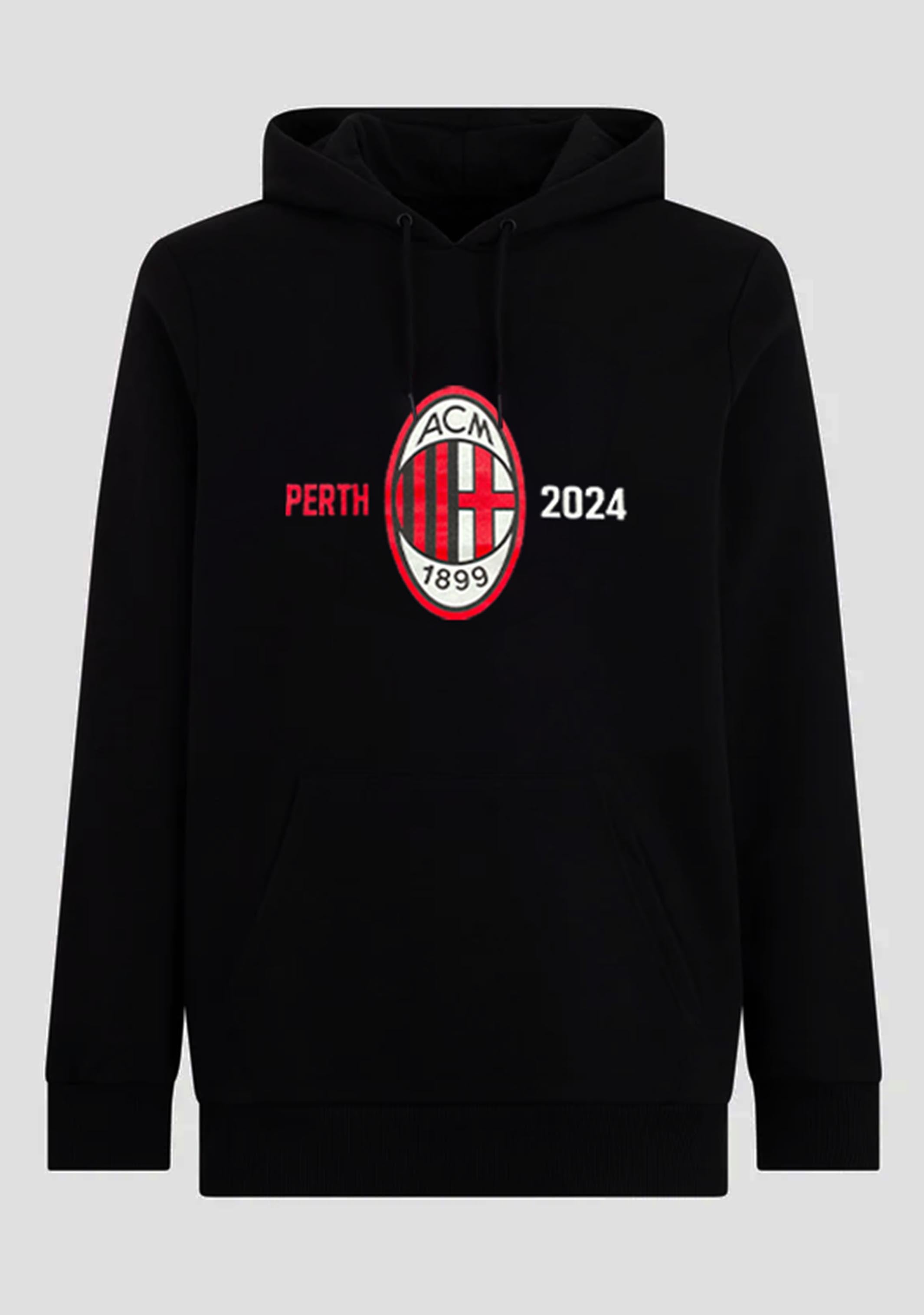 AC Milan Men's Perth Tour Hoodie - Official Football Fan Hooded Sweatshirt for Casual Wear & Soccer Games
