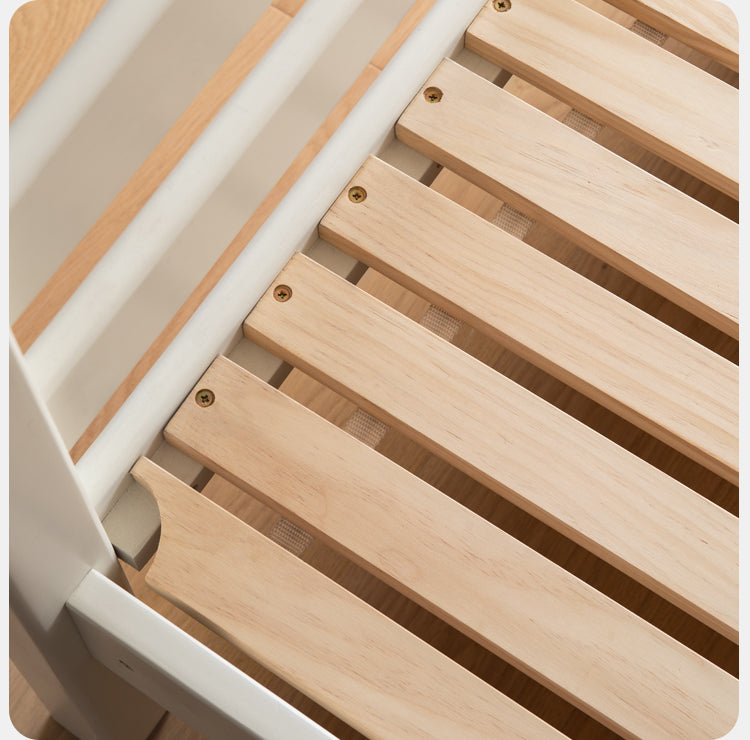 Solid Wood Beech & Birch White Detachable Bunk Bed for Kids - Perfect for Small Bedrooms, Guest Rooms & Space-Saving Kids' Rooms