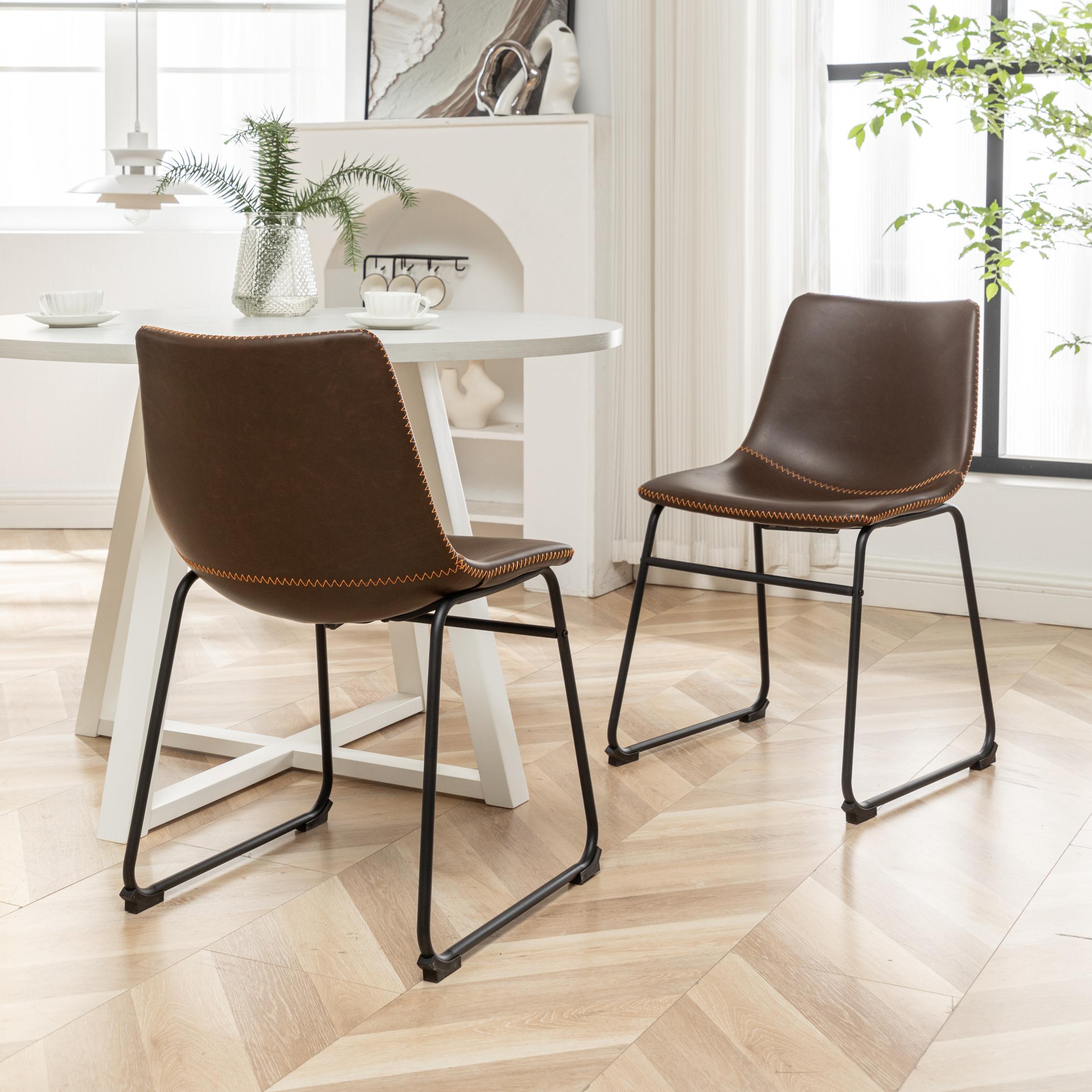 Roundhill Furniture Varna 5-Piece Round Dining Set with Trestle Table & 4 Stylish Chairs - Perfect for Small Spaces, Breakfast Nooks & Cozy Family Meals