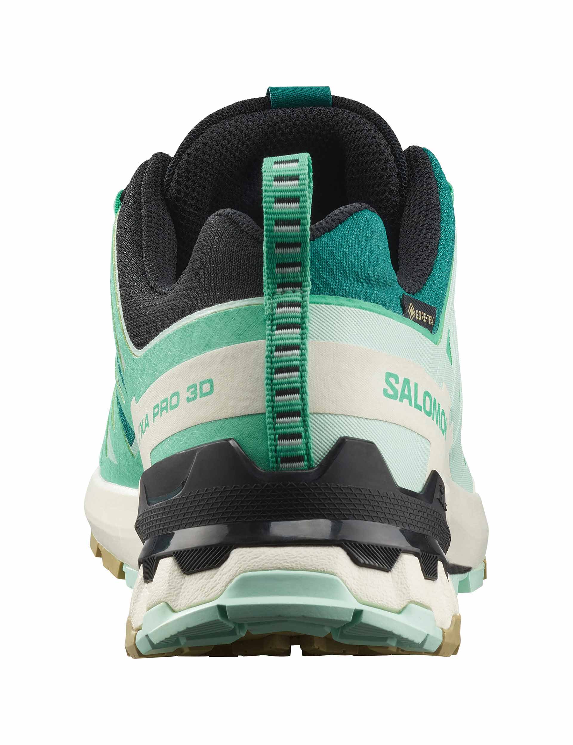 Salomon XA Pro 3D V9 Gore-Tex Trail Running Shoes - Deep Lake/Electric Green/Vanilla Ice | Waterproof Hiking & Outdoor Adventure Footwear for Men & Women