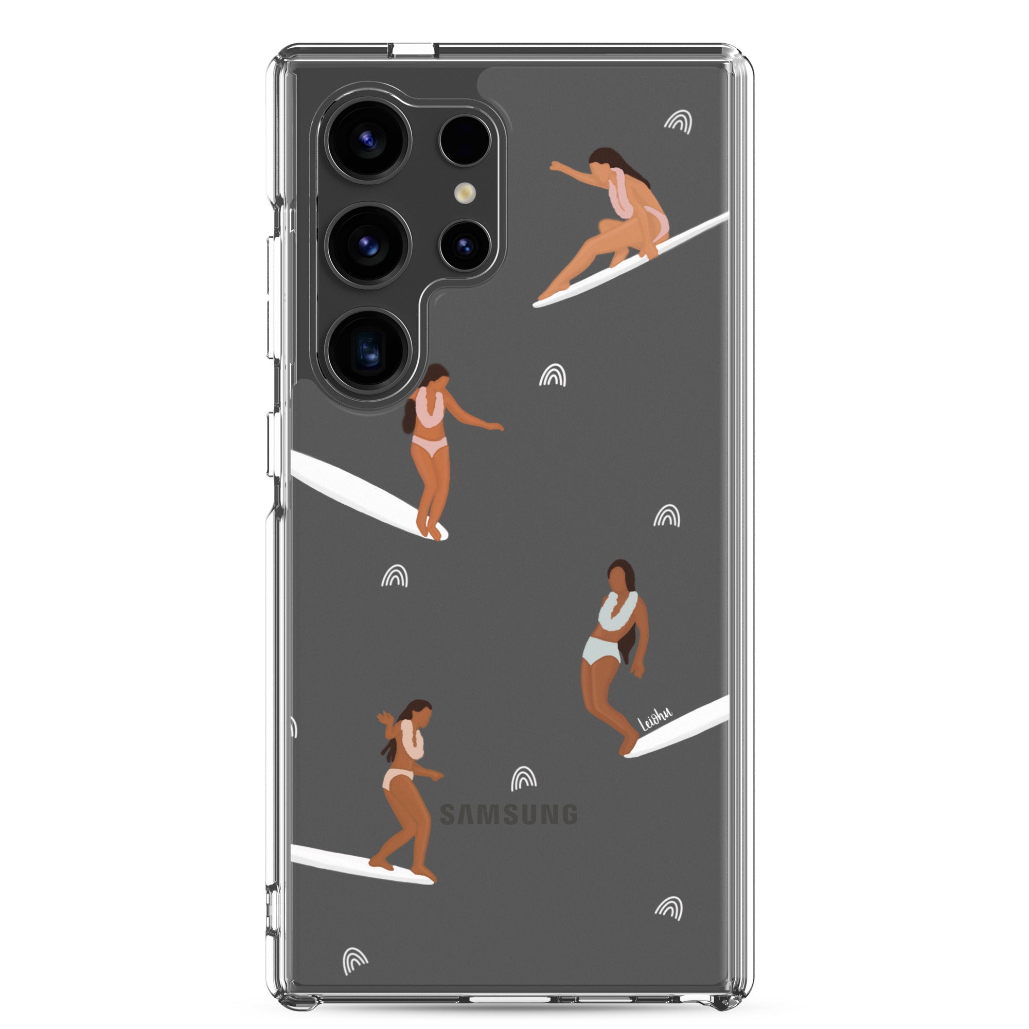 He'e Nalu Clear Protective Case for Samsung Galaxy - Slim Scratch-Resistant Cover for Everyday Use, Travel & Outdoor Activities