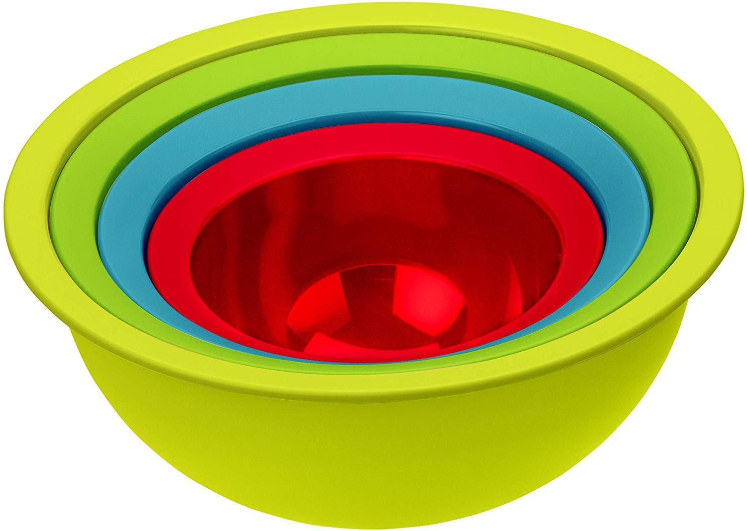 BPA-Free Plastic (PP) Mixing Bowls Set with Strainer - 3 Multicolor Nesting Bowls (30 x 30 x 13 cm) for Baking, Cooking & Food Prep | Dishwasher Safe Kitchen Essentials