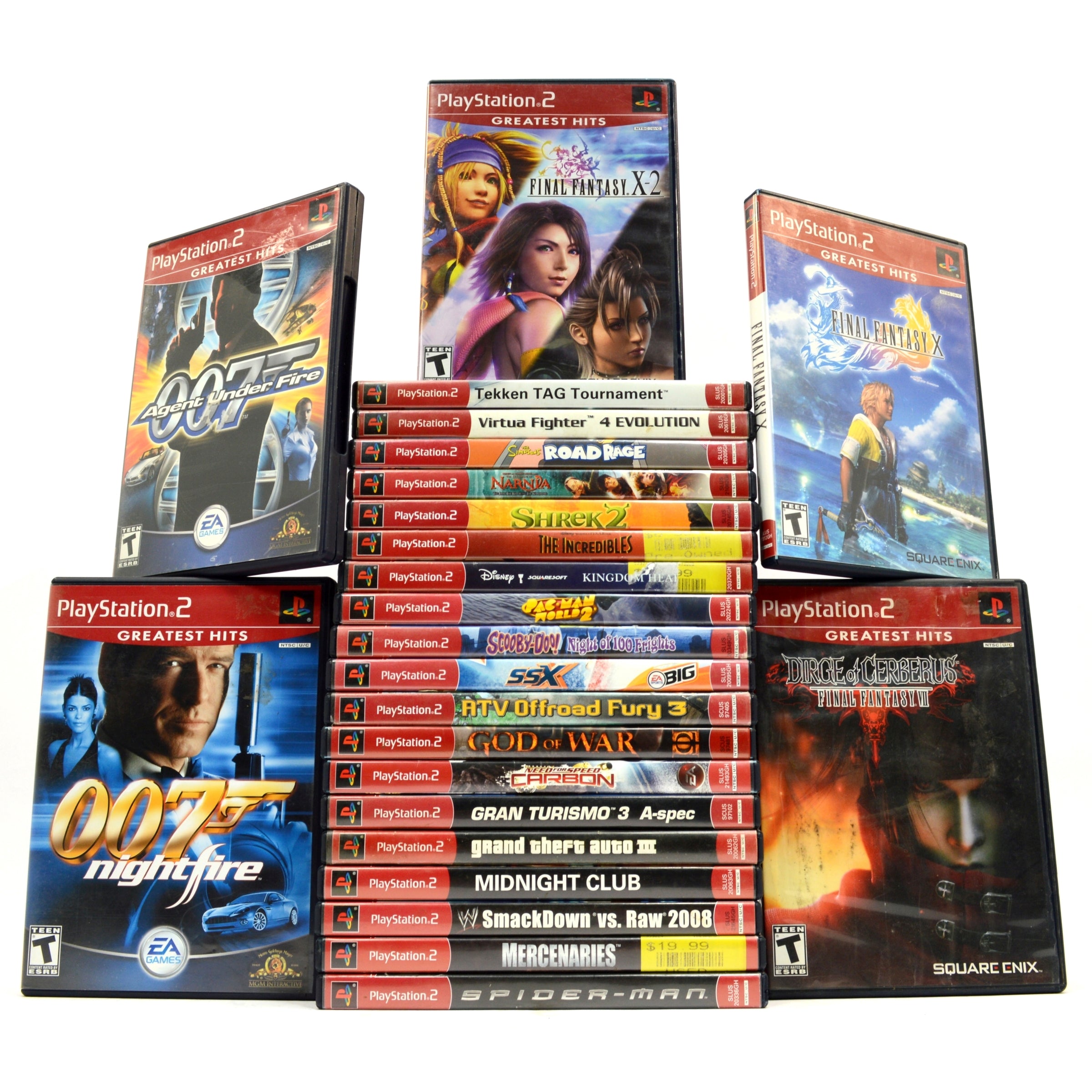 24 PS2 Games Bundle - Final Fantasy, Tekken & Greatest Hits Classics for PlayStation 2 | Perfect for Retro Gaming & Collectors