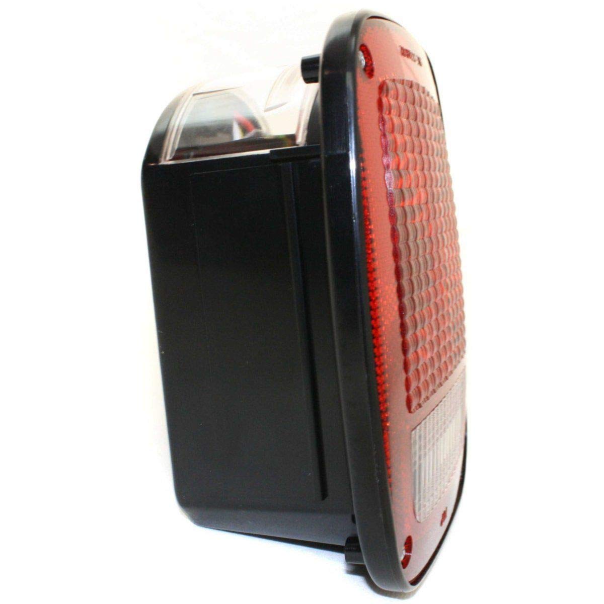 1976-1980 Jeep CJ5 Left Side Halogen Tail Light Assembly - Black Interior with Bulbs Included | Durable Replacement for Off-Road Adventures & Night Driving