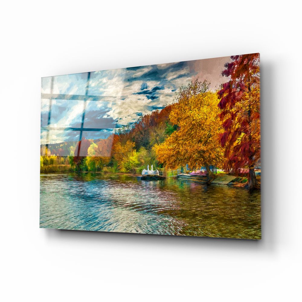 The Lake II Print Wall Art - Stunning Landscape Canvas Painting for Home & Office Decor - Perfect for Living Room, Bedroom, or Office Wall