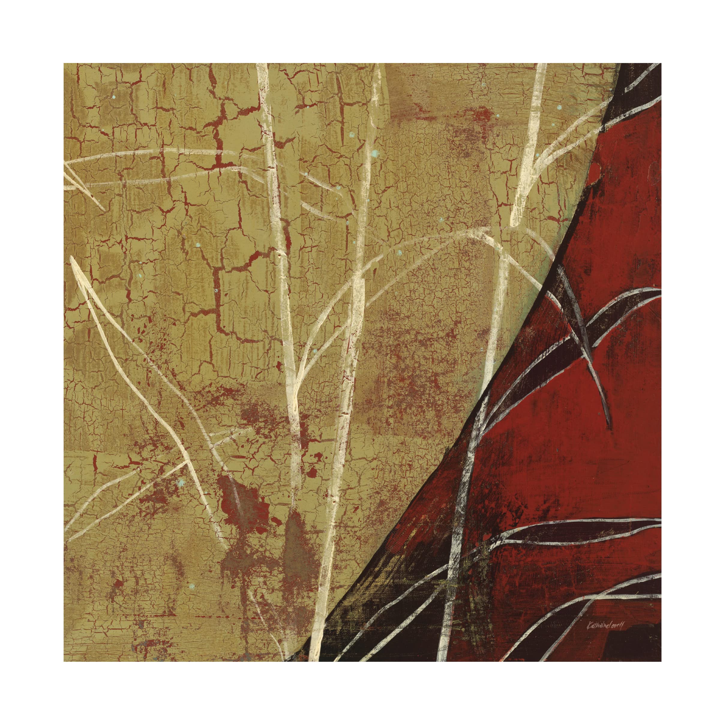 Trademark Fine Art 'Sun Stems Tile II' Canvas Wall Art by Kathrine Lovell - Modern Botanical Home Decor for Living Room, Bedroom & Office