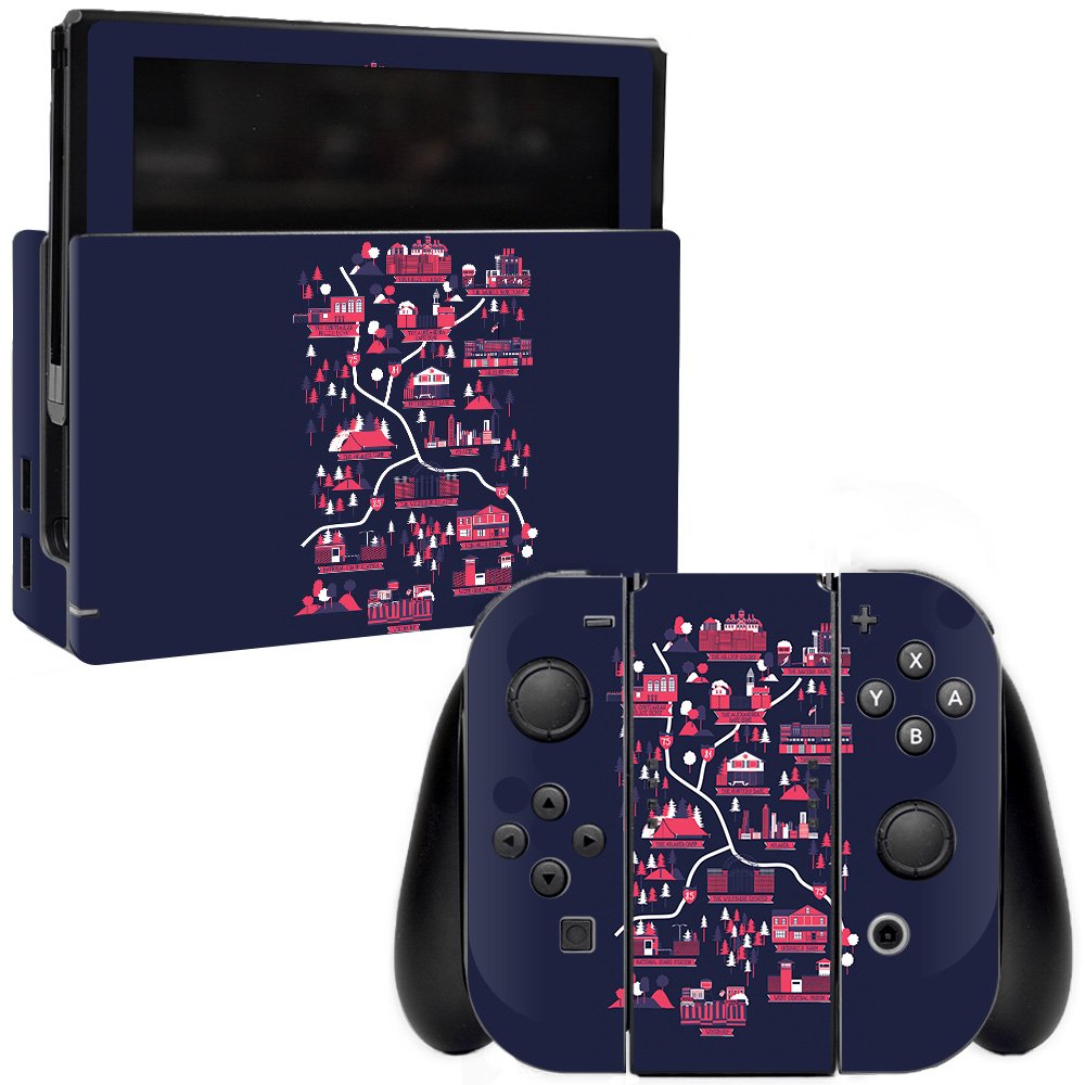 MightySkins Protective Vinyl Decal Wrap Cover for Nintendo Switch - Zombie Apocalypse Map Design | Durable, Easy to Apply & Remove | Made in USA | Perfect for Gaming Protection & Customization | Great for Travel, Home Gaming Setup & Gift Giving