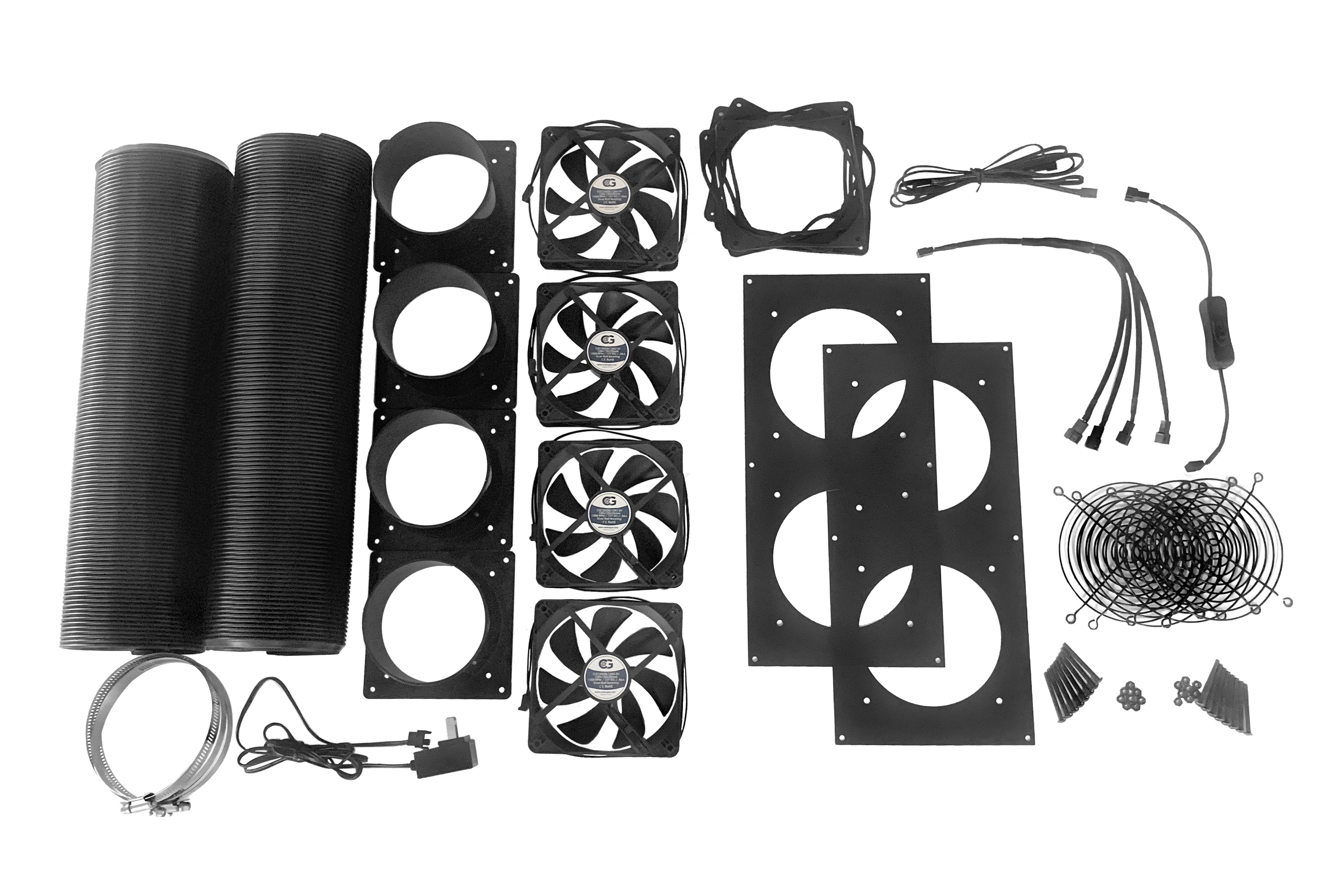 11 Inch Fan Mounting and Ducting Kit - Heavy Duty Ventilation System for Grow Tents, Greenhouses & Home Cooling - Easy Installation & Durable Design