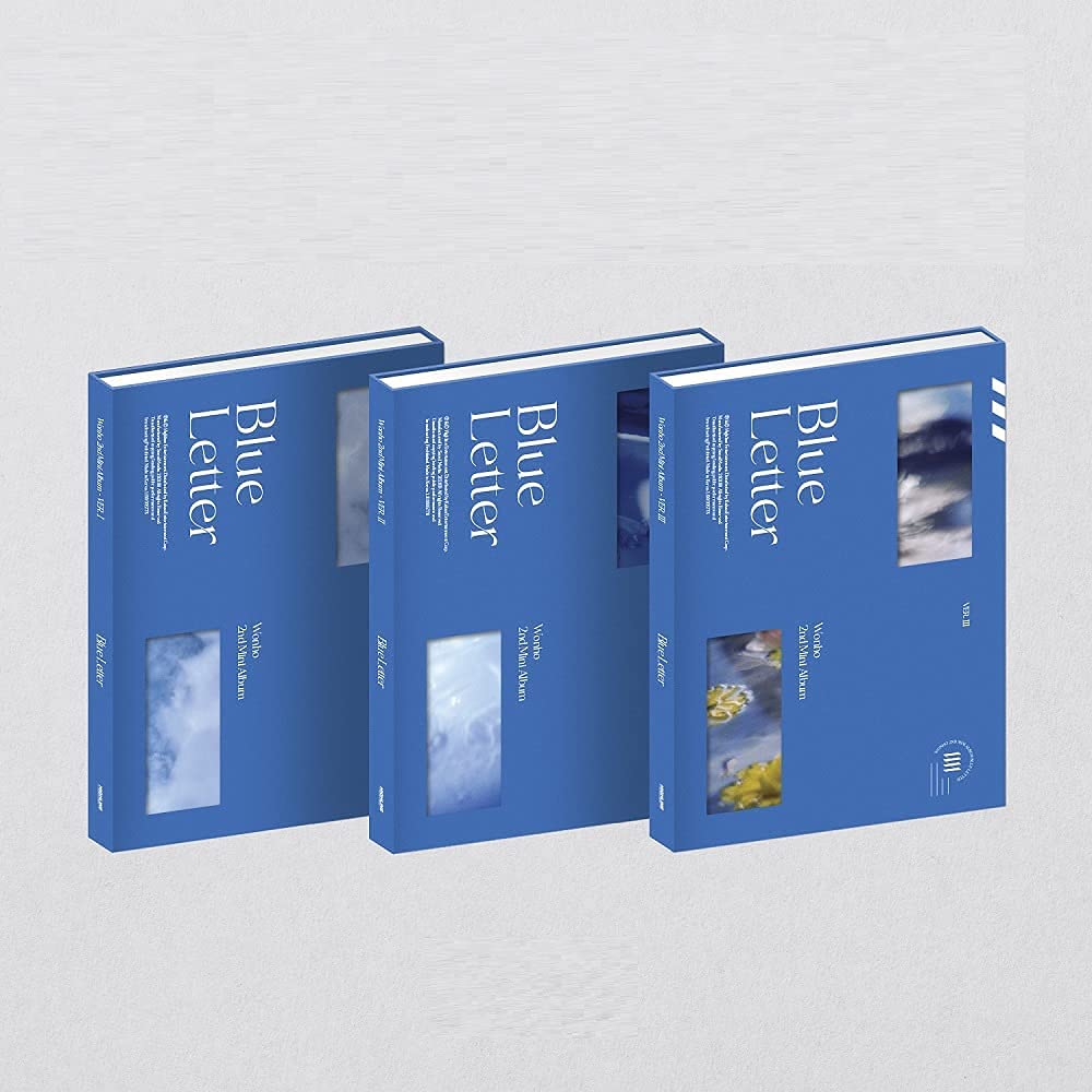 Kakao WONHO Blue Letter Mini Album + Stickers & Photocards - Kpop Gift for Fans