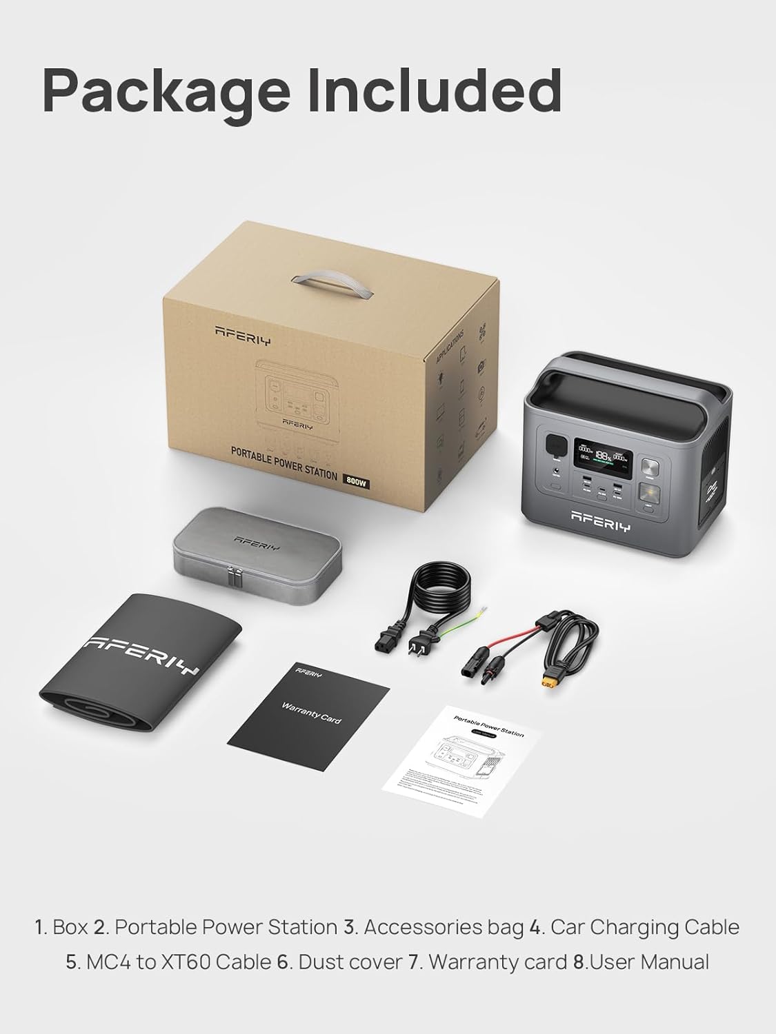 AFERIY P010 800W Portable Power Station - Solar Generator for Camping, Outdoor Adventures & Emergency Backup Power