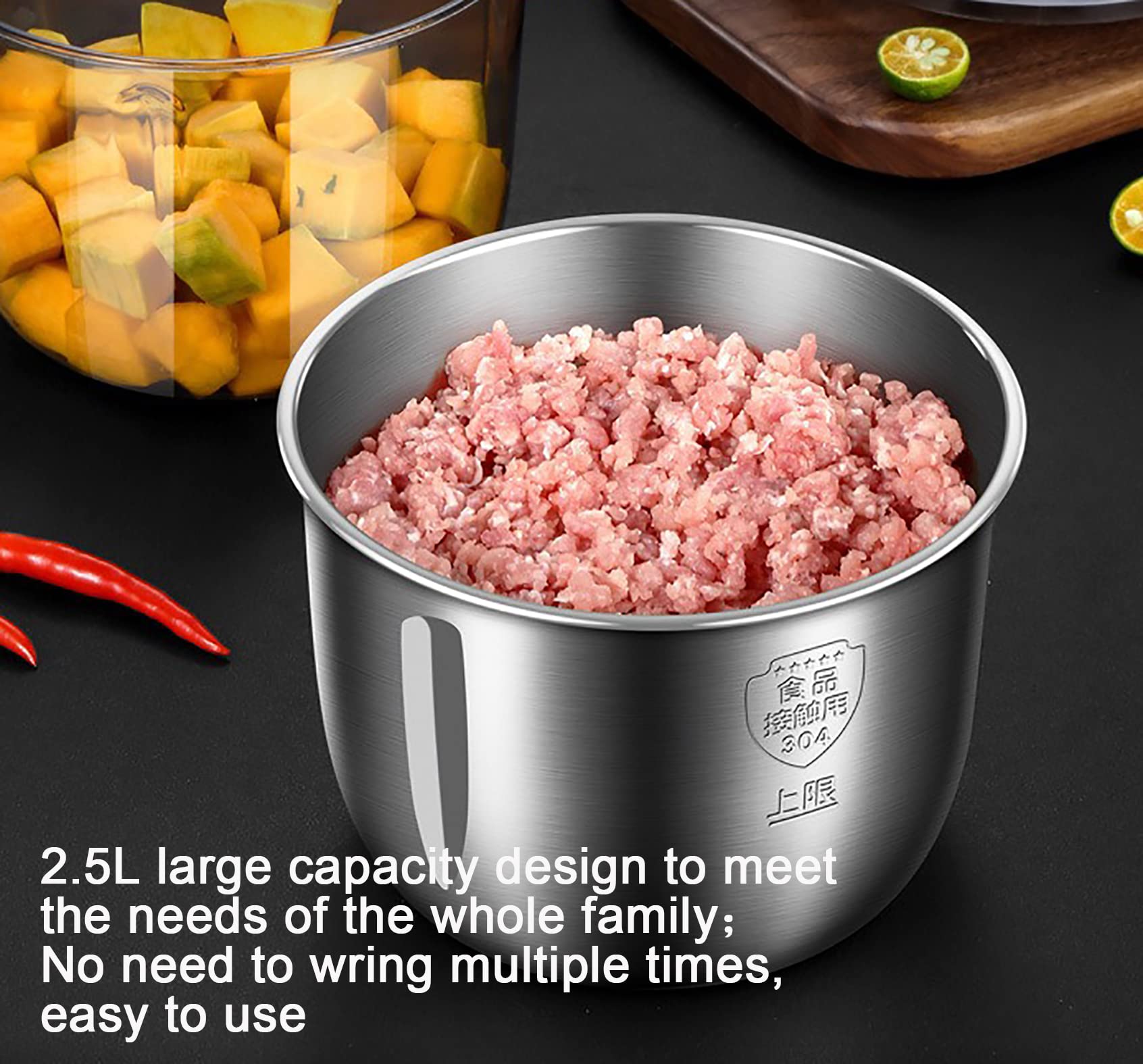 Multi-Function Electric Kitchen Cooking Machine - Stainless Steel Vegetable Shredder & Meat Grinder for Home Use | Perfect for Meal Prep, Juicing & Healthy Cooking