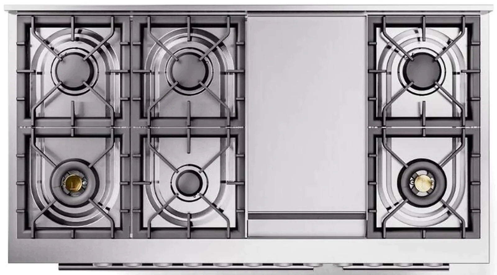 ILVE 48 Inch Professional Plus II Freestanding Dual Fuel Range with 8 Sealed Burners - UP48FWMP - Perfect for Home Chefs & Commercial Kitchens