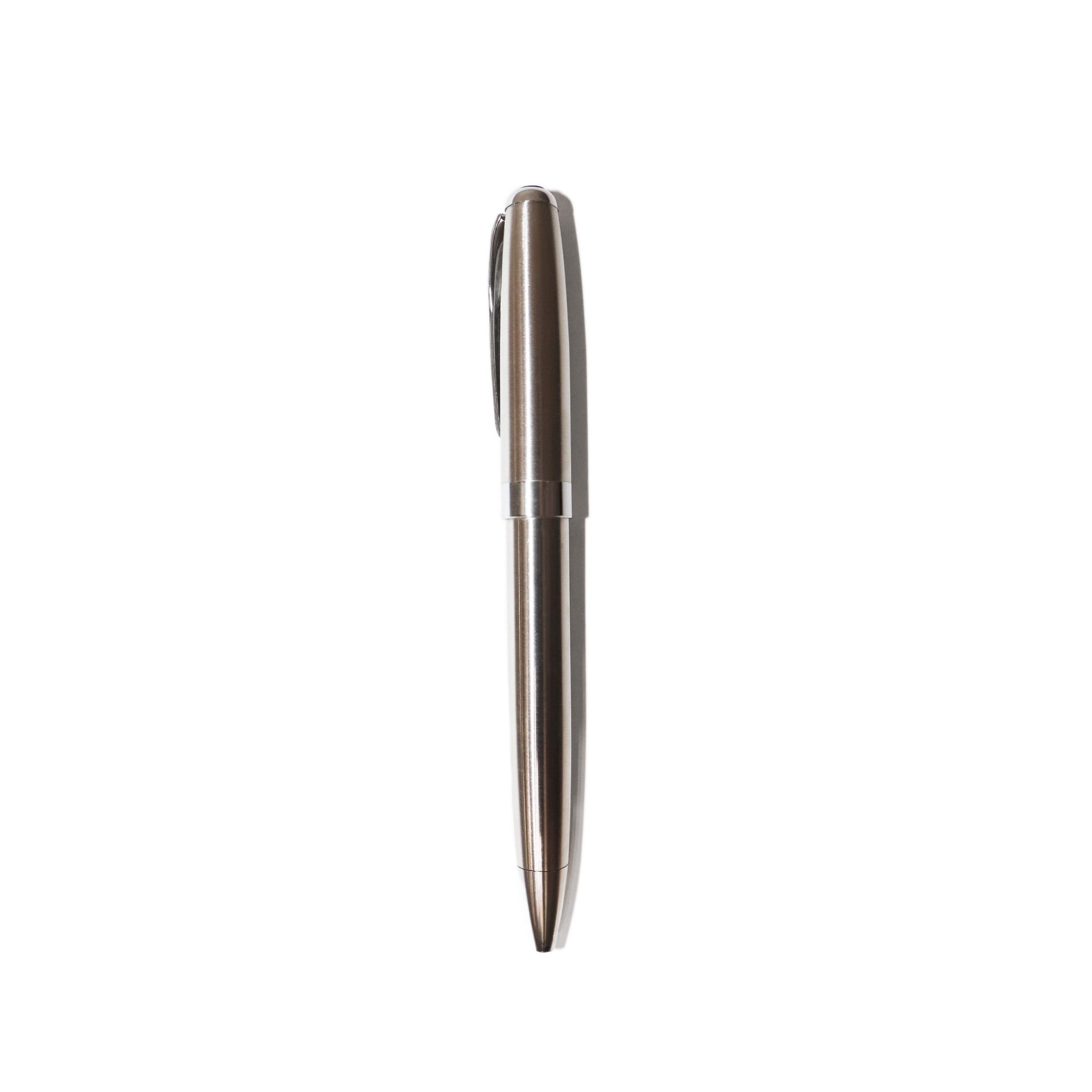 Premium Ballpoint Metal Pen - Satin Chrome Finish for Smooth Writing - Ideal for Office, School & Gifts