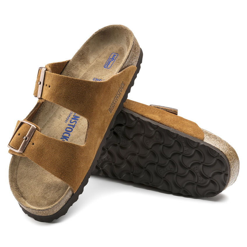 Birkenstock Arizona Suede Soft Footbed Sandals for Women - Comfortable Mink Leather Slides with Arch Support | Perfect for Casual Wear, Beach, and Summer Outfits