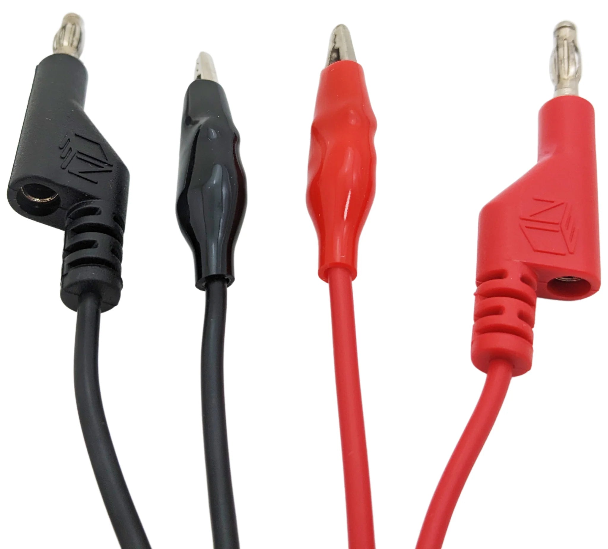 Banana to Alligator Test Lead Set - 1 Red & 1 Black Alligator Clip Test Leads (3 Feet) for Electronics, Circuit Testing, DIY Projects & Electrical Repairs